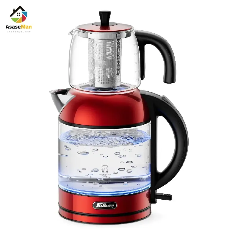 نمایی از چای ساز روهمی فلر مدل Ts289 رنگ قرمز