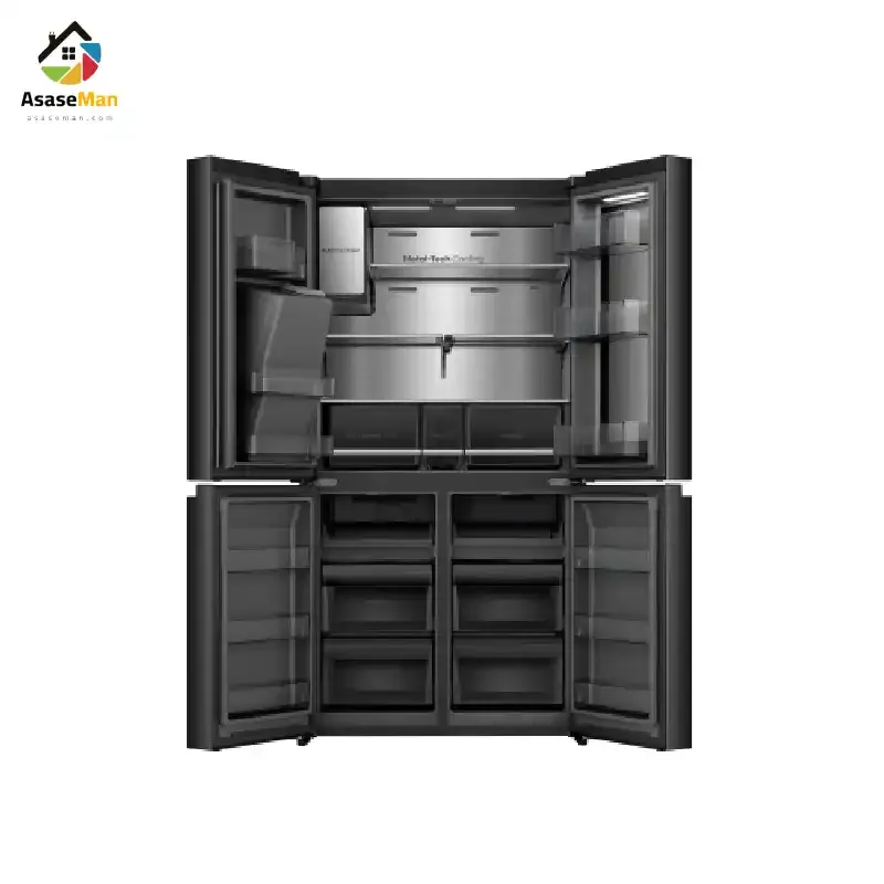طبقات یخچال فریزر 4 درب هایسنس مدل RQ9P780TTB1